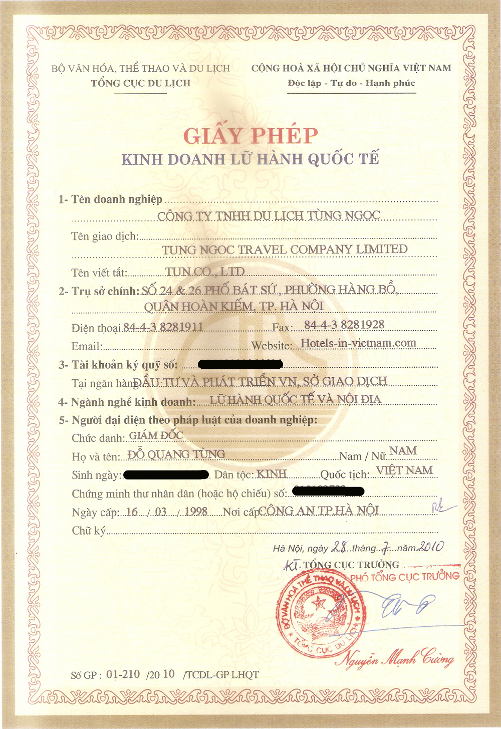 travel company license